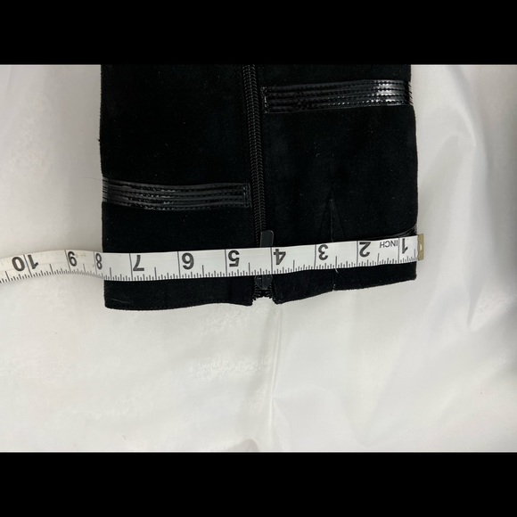 Black Suede high heel boots size 9 - Picture 5 of 6